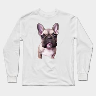 Cute French Bulldog Drawing Long Sleeve T-Shirt